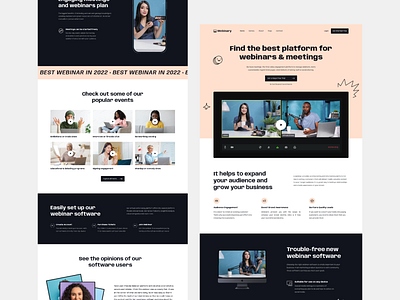Webinar UI Template Website conference congresses convention event exhibition expo landing page meeting online events seminar speakers summit ui design ui inspiration video meeting virtual event web conferencing web design web page workshop