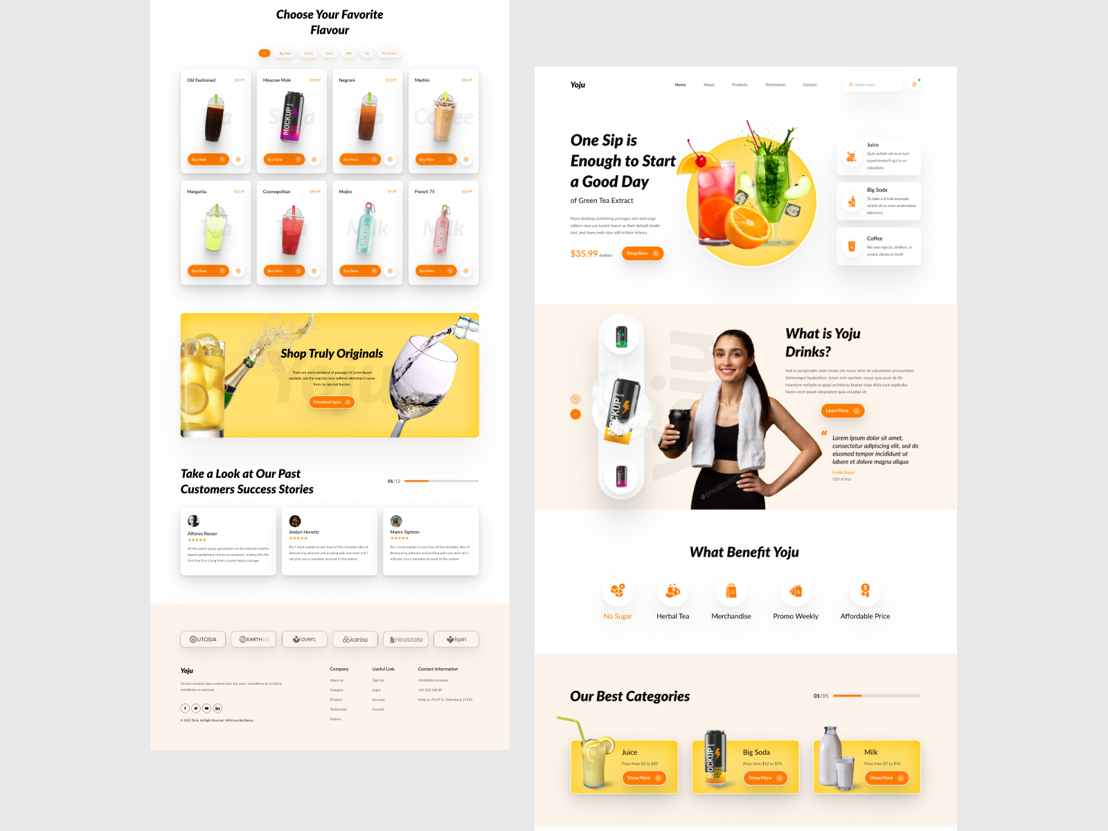 Drink UI Design Website Template by Elmous - Your Digital Partner on ...