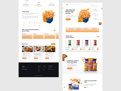 Snack Landing Page Template Figma chips cookie crackers crisps delivery design inspiration drink ecommerce food fries home page design meal potato shop snackbar store ui web design web page website