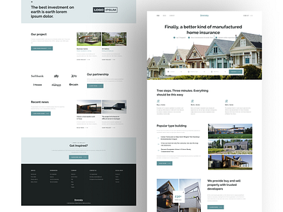 Real Estate UI Template Website apartment brokerage commercial home home page design house landing page listing agent mortgage property property management real estate agency real estate agent real estate branding realtor rent residential property ui ui design web design