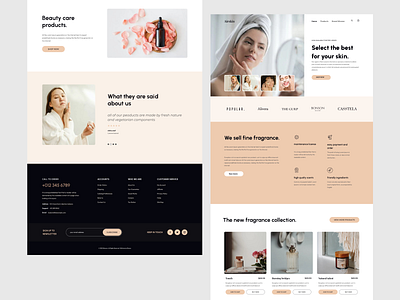 Beauty Skincare Store body care clinic cosmetic cosmetic store face landing page makeup massage natural products salon shop spa treatment ui ui inspiration web design web page website