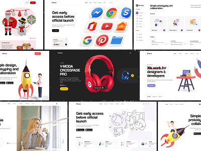 Hero Header UI Figma Template business creative design design inspiration design website header design header website landing page modern technology ui ui design ui design website ui inspiration ui ux web design web header website website header design