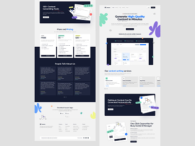 Content Writer Service UI Template author blogger copywriter creator design blog design inspiration freelancer influencer landing page translator ui ui design ui design inspiration ui design website ui inspiration ui ux web design website website writer writing design