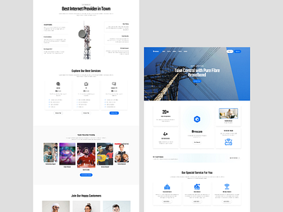 Broadband & Internet Service UI Template communication computer connection design inspiration design website home page design landing page mobile network provider server speed technology ui ui design ui design website ui inspiration web design website wifi