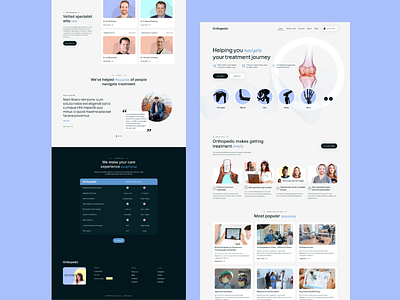 Orthopedic UI Design Template clinic design inspiration doctor gynecologist health care health clinic home page design hospital landing page medical medical care medical specialty medicine obgyn orthopedist pharmacy sports medicine surgeon web design website