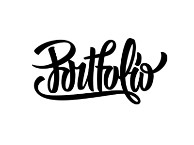 Portfolio Lettering by Mike Jiltsov on Dribbble