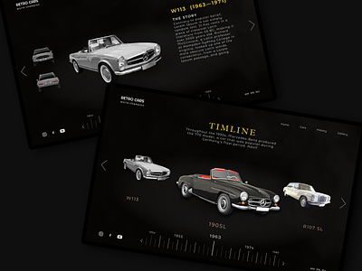 Retro Car app art design figma icon typography ui ux web website