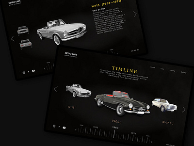 Retro Car app art design figma icon typography ui ux web website