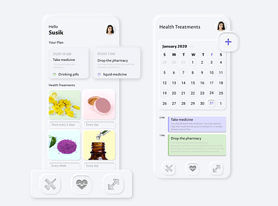 Skeuomorphic design app application art button calendar calendar app colors design figma health medecine mobile photoshop skeuomorphic design ui ux white