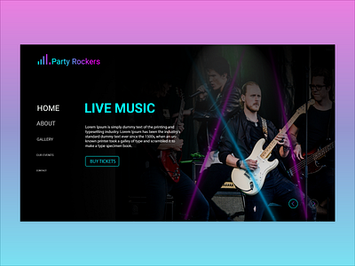 LIVE MUSIC design live music music photoshop popular shot ui mockup uidesign ux web webdesign