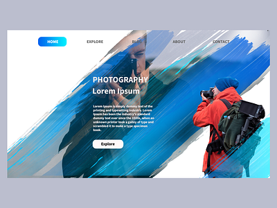 photography website design photographer photography photoshop ui mockup uidesign