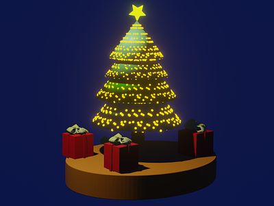 Christmas tree 3d christmas 3d tree 3dblender christmas christmas tree design gifts tree ui 3d