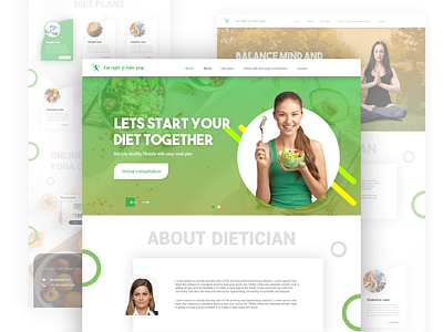 Eat right @ halo yogi diet dietician nutritionist online diet consultation uidesign ux design website builder website ui yoga consult