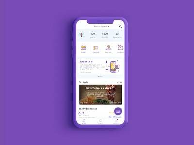 Loyalty App app design flat floating button icon illustraion loyalty material material design minimal promotion purple ui ux yellow