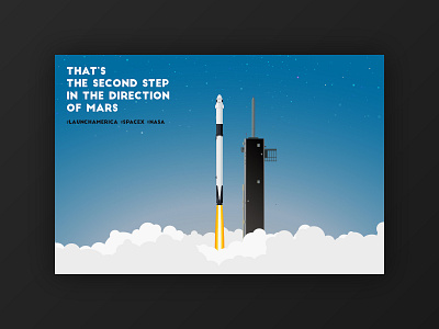 Crew Dragon Launch: SpaceX-Nasa color design flat graphic design illustration launchamerica nasa rocket spacex typography vector