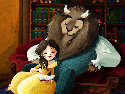 Beauty and the Beast beauty and the beast fairytale illustrations kidlitart love story portfolio