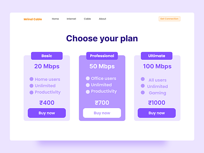 Subscription plans - Pricing component dailyui design flat plans pricing subscription ui website