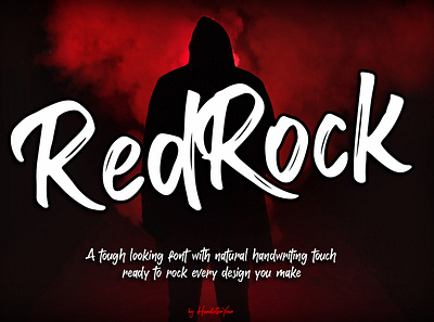 RedRock design display font handwritten packaging poster product t shirt typeface