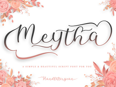 Meytha beautiful branding design font font design label logo packaging quote script typeface typography