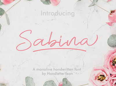 Sabina branding design font font design font family fonts handlettering handwritten illustration monoline script typeface typography vector