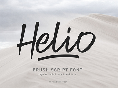Helio branding brush brush font design font font design font family fonts handlettering handwritten illustration logo script typeface typography vector