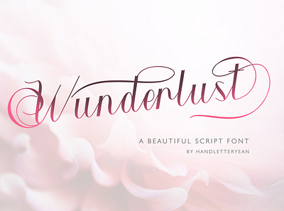 Wunderlust artwork branding design font font design font family illustration script typeface typography