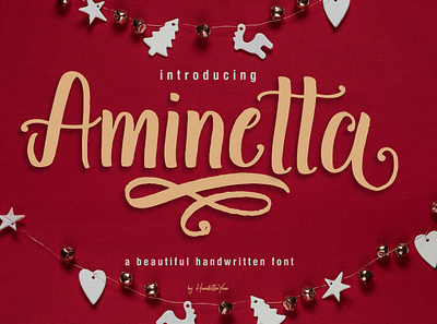 Aminetta branding celebration christmas design display font font creator handwritten holiday product script typeface typography winter