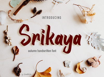 Srikaya autumn brush calligraphy calligraphy and lettering artist display font font creator font design typeface typography