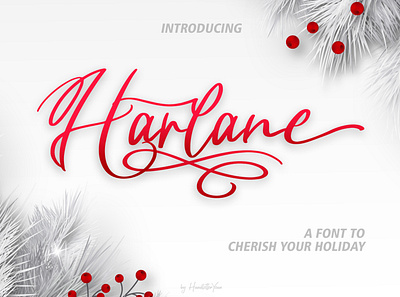 Harlane branding christmas design font font design font family handwritten holiday script typeface typography winter
