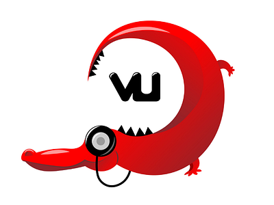 Logo for a search engine crocodile design logo logodesign logotype red