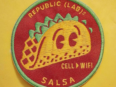 Salsa patch for Republic Wireless cell cell phone embroidery patch phone wireless