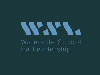 Waterside School for Leadership identity logo system typography