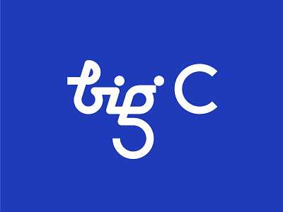 big C signature script typography