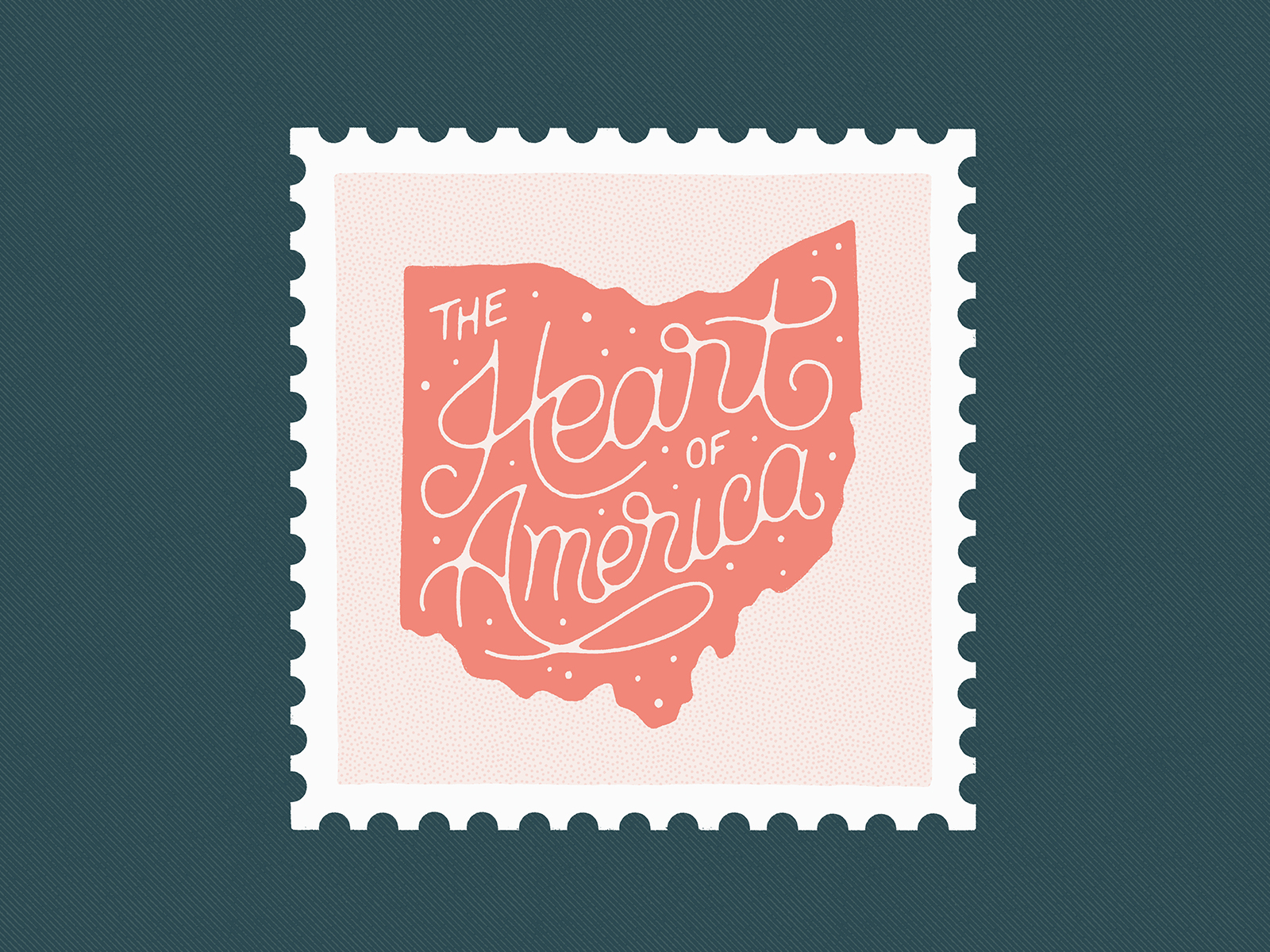 Ohio Postage Stamp by Jesse Bowser on Dribbble