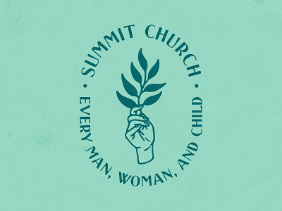 Summit Church Merch apparel church design hand handmade illustration merch plant shirt summit text texture