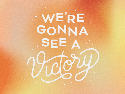 Victory gradient handlettering handmade illustration lettering script texture type typography victory