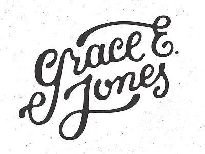 Grace Jones Wordmark Concept branding concept custom handlettering lettering logo name type typography wordmark