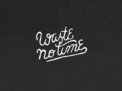 Waste No Time font handlettering handmade lettering quote type typography