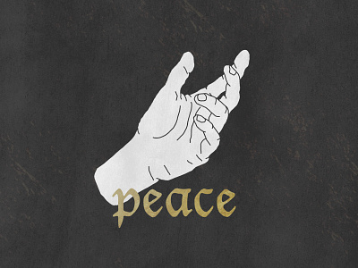 Peace blackletter hand handmade illustration lettering peace texture type typography