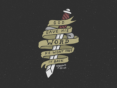 God Gave His Word banner bible illustration lettering letters scripture sword type typography