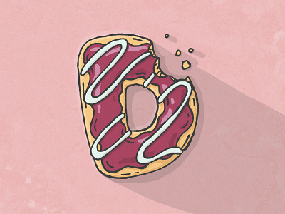 D - 36 Days of Type 36 d days donut handmade lettering of texture type typography