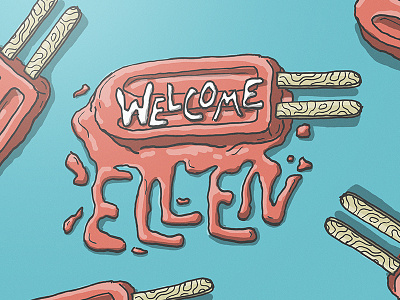 Welcome Summer Interns! donut food illustration intern popsicle summer texture type