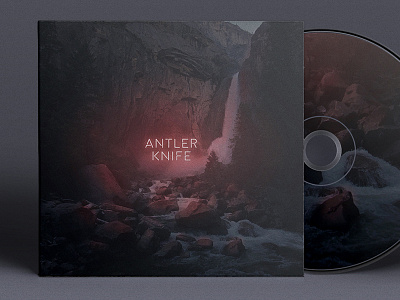 Antler Knife Album Cover album cd cover forest letter mood music neon night