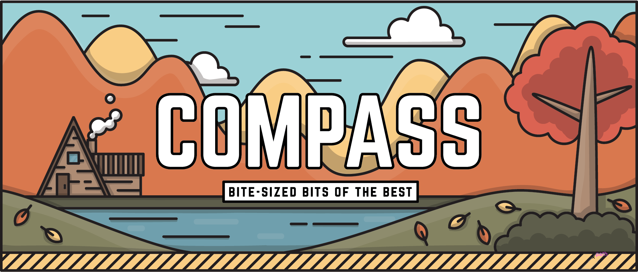 Fall Compass Header By Jesse Bowser For Brains On Fire On Dribbble