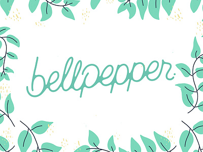 Bellpepper ivy leaves lettering logo pattern plant type