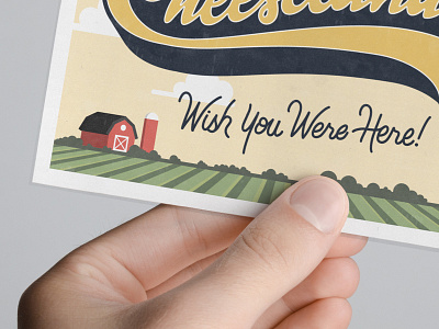 Wish You Were Here farm font handlettering handmade lettering postcard quote travel type typography