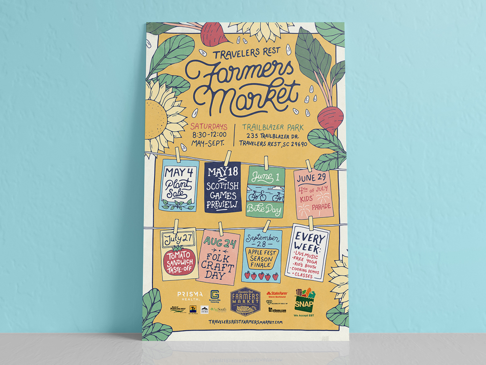 Travelers Rest Farmers Market 2019 Poster by Jesse Bowser