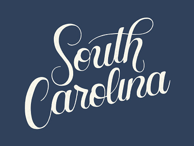 South Carolina blue carolina carolina blue lettering palmetto script script lettering south