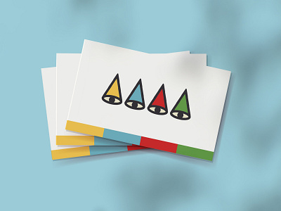 Cone Eyes brand card color cone eye eyes logo mark simple