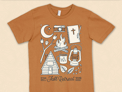 Fall Retreat Tee apparal cabin camera camp campfire church explore fall lantern leaf moon mug nature outdoor retreat shirt t shirt tee